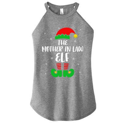 The Mother In Law Elf Funny Christmas Elf Matching Family Gift Women's Perfect Tri Rocker Tank