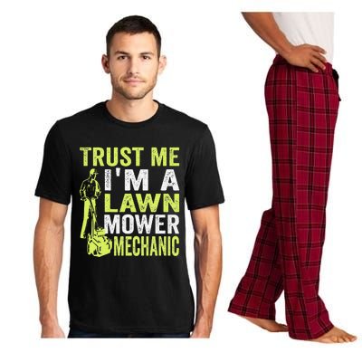 Trust Me IM A Lawn Mower Mechanic Funny Gardening Father Pajama Set