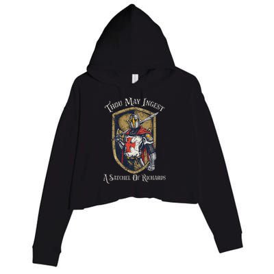 Thou May Ingest A Satchel Of Richards Crop Fleece Hoodie