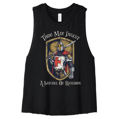 Thou May Ingest A Satchel Of Richards Women's Racerback Cropped Tank