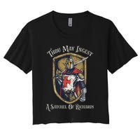 Thou May Ingest A Satchel Of Richards Women's Crop Top Tee