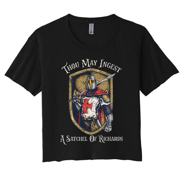 Thou May Ingest A Satchel Of Richards Women's Crop Top Tee