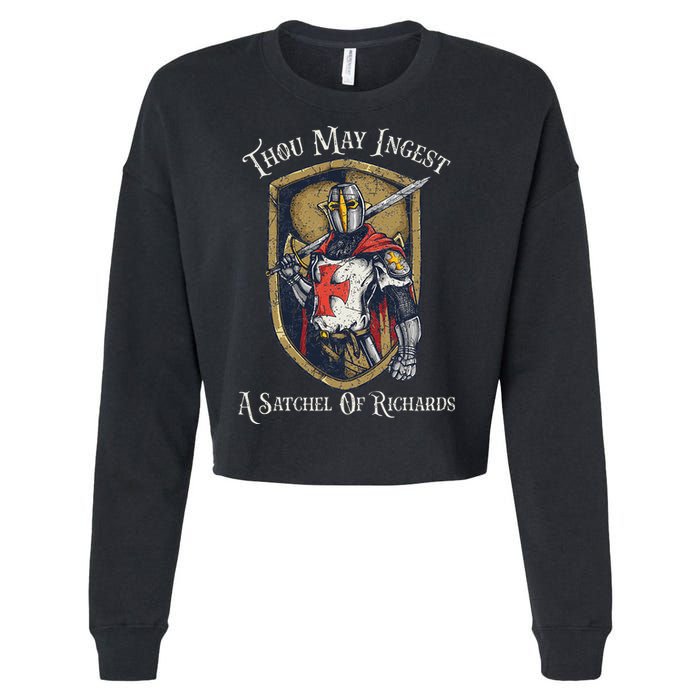 Thou May Ingest A Satchel Of Richards Cropped Pullover Crew