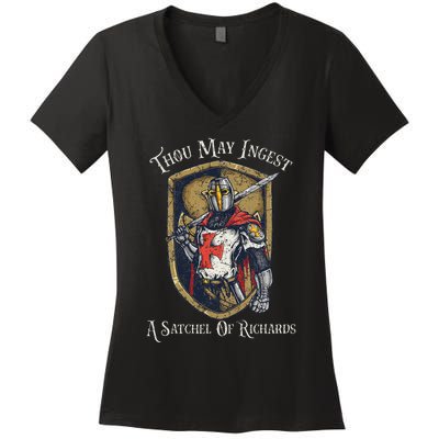 Thou May Ingest A Satchel Of Richards Women's V-Neck T-Shirt