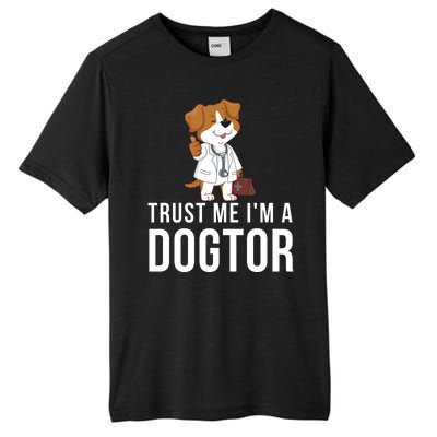 Trust Me Im A Dogtor Funny Dog Doctor Vet Veterinarian Funny Vet Tall Fusion ChromaSoft Performance T-Shirt