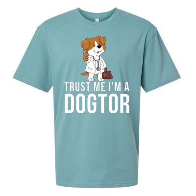 Trust Me Im A Dogtor Funny Dog Doctor Vet Veterinarian Funny Vet Sueded Cloud Jersey T-Shirt