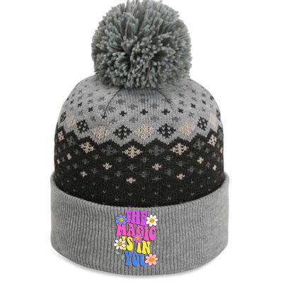 The Magic Is In You Floral Groovy Cute The Baniff Cuffed Pom Beanie