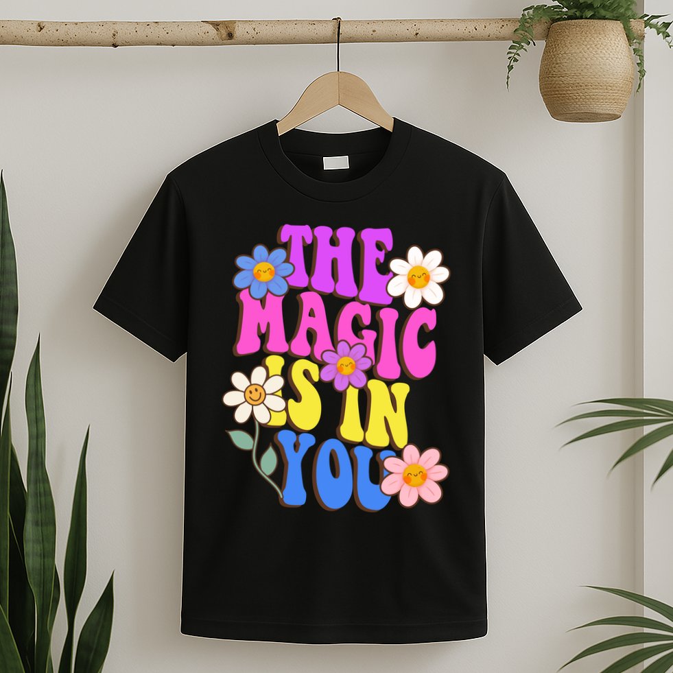 The Magic Is In You Floral Groovy Cute T-Shirt