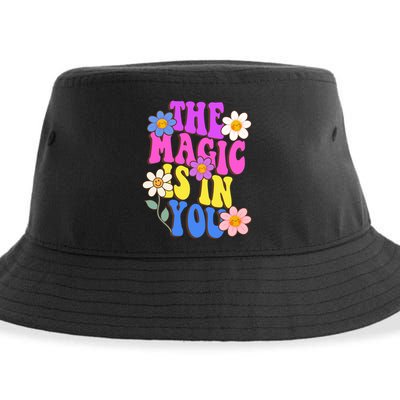 The Magic Is In You Floral Groovy Cute Sustainable Bucket Hat