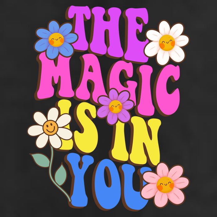 The Magic Is In You Floral Groovy Cute 11oz C Handle Ceramic Mug