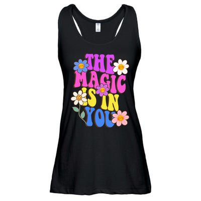 The Magic Is In You Floral Groovy Cute Ladies Essential Flowy Tank