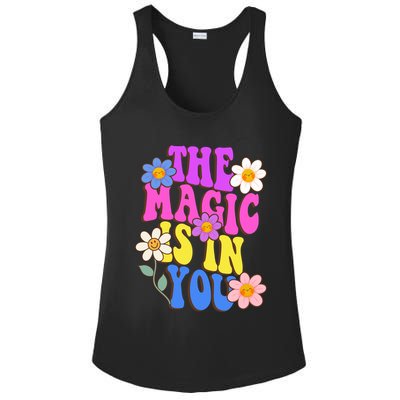 The Magic Is In You Floral Groovy Cute Ladies PosiCharge Competitor Racerback Tank