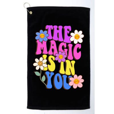The Magic Is In You Floral Groovy Cute Golf Towel