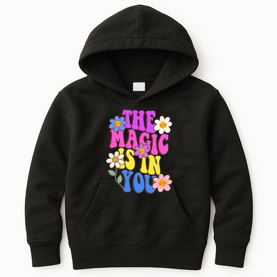 The Magic Is In You Floral Groovy Cute Kids Hoodie