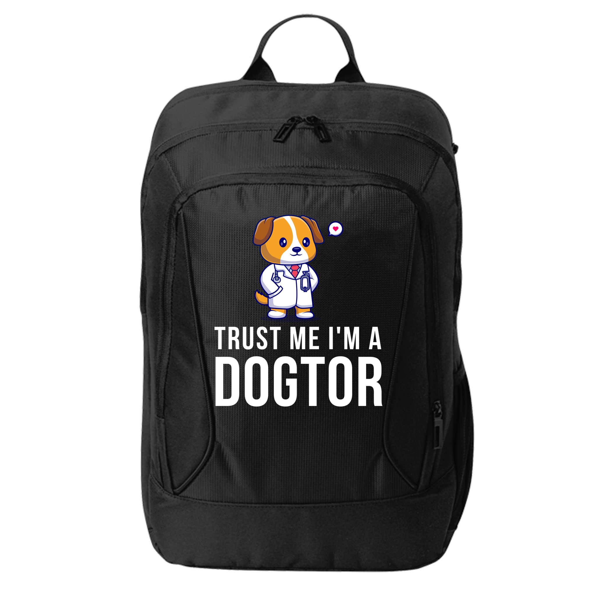 Trust Me Im A Dogtor Funny Vet Funny Dog Doctor Vet Veterinarian City Backpack