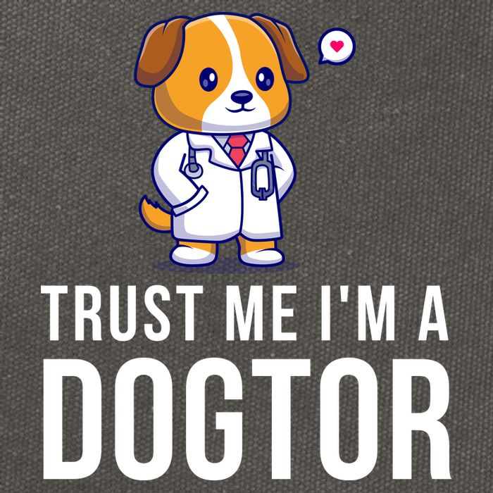 Trust Me Im A Dogtor Funny Vet Funny Dog Doctor Vet Veterinarian Cotton Canvas Backpack