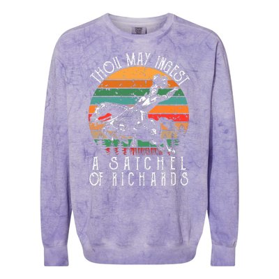 Thou May Ingest A Satchel Of Richards Colorblast Crewneck Sweatshirt