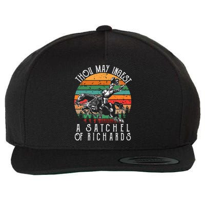 Thou May Ingest A Satchel Of Richards Wool Snapback Cap