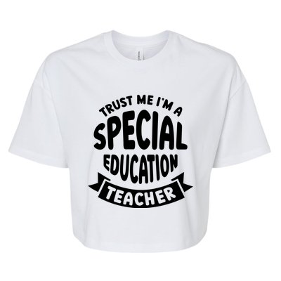 Trust Me Im A Special Education Teacher Cute Gift Bella+Canvas Jersey Crop Tee