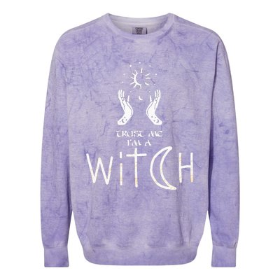 Trust Me I'm Witch Witchcraft Coven Wicca Halloween Colorblast Crewneck Sweatshirt