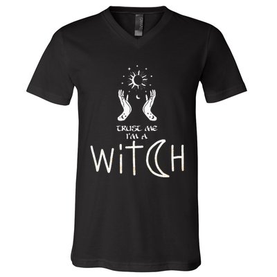 Trust Me I'm Witch Witchcraft Coven Wicca Halloween V-Neck T-Shirt