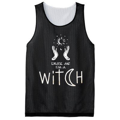 Trust Me I'm Witch Witchcraft Coven Wicca Halloween Mesh Reversible Basketball Jersey Tank