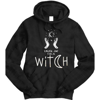 Trust Me I'm Witch Witchcraft Coven Wicca Halloween Tie Dye Hoodie