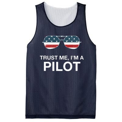 Trust Me Im A Pilot Funny Pilot Patriotic American Flag Tee Mesh Reversible Basketball Jersey Tank