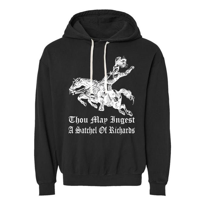 Thou May Ingest A Satchel Of Richards Garment-Dyed Fleece Hoodie
