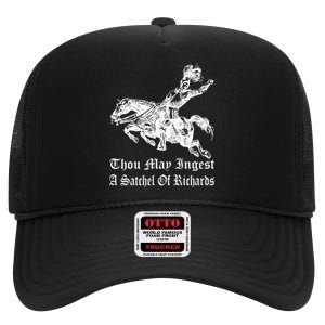 Thou May Ingest A Satchel Of Richards High Crown Mesh Back Trucker Hat