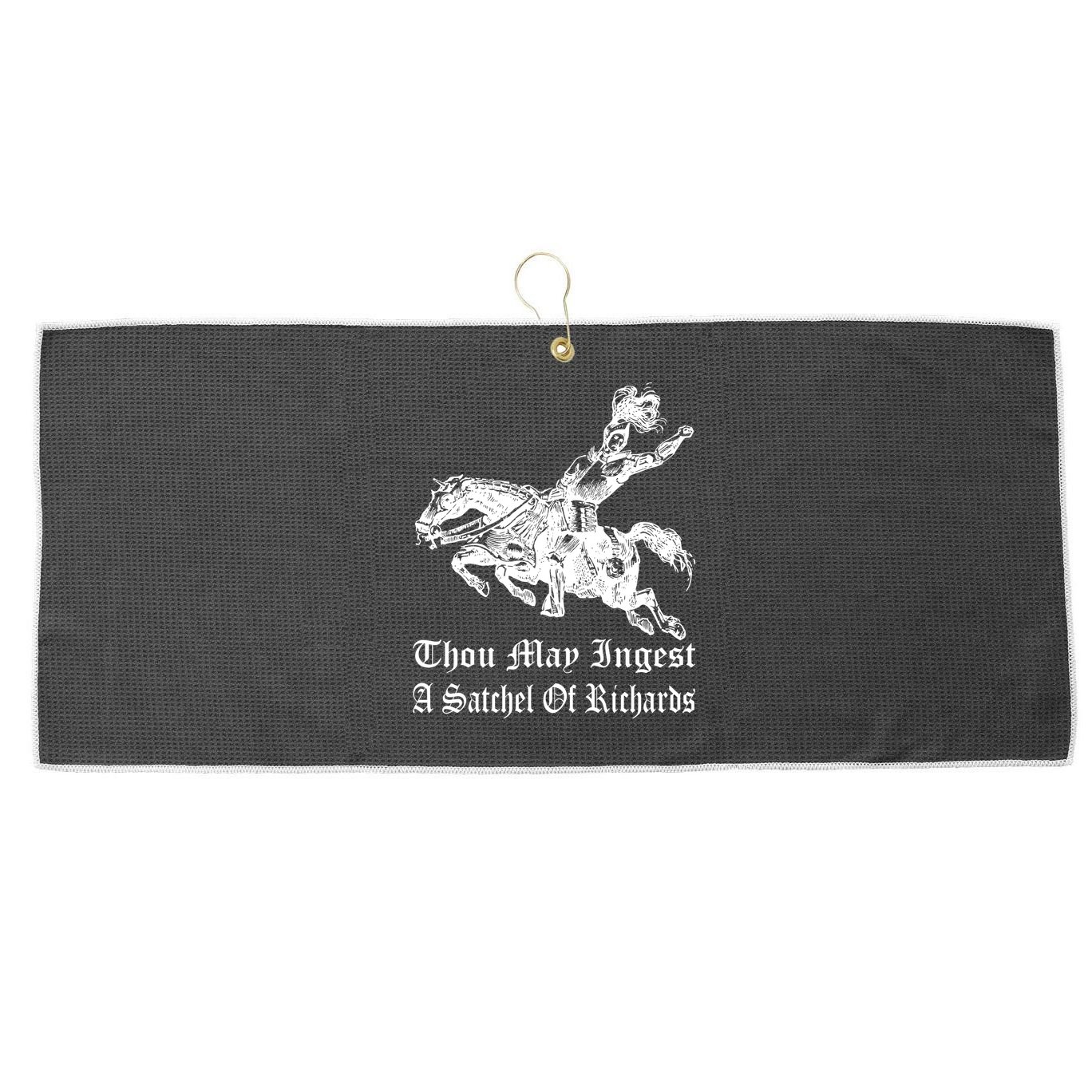 Thou May Ingest A Satchel Of Richards Large Microfiber Waffle Golf Towel