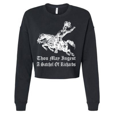 Thou May Ingest A Satchel Of Richards Cropped Pullover Crew