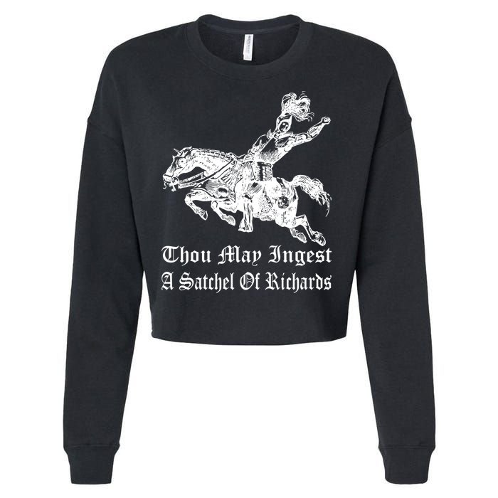 Thou May Ingest A Satchel Of Richards Cropped Pullover Crew