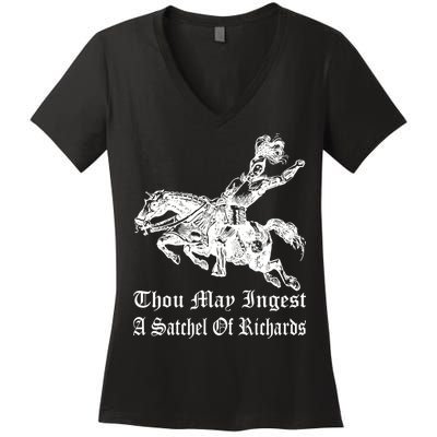 Thou May Ingest A Satchel Of Richards Women's V-Neck T-Shirt
