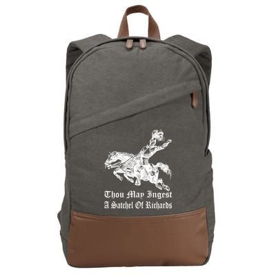 Thou May Ingest A Satchel Of Richards Cotton Canvas Backpack