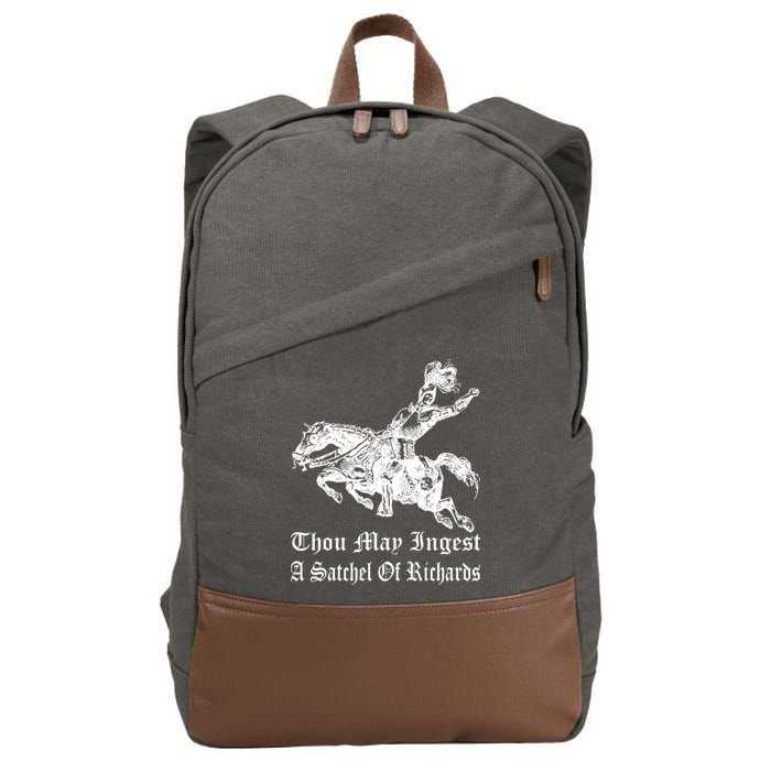 Thou May Ingest A Satchel Of Richards Cotton Canvas Backpack
