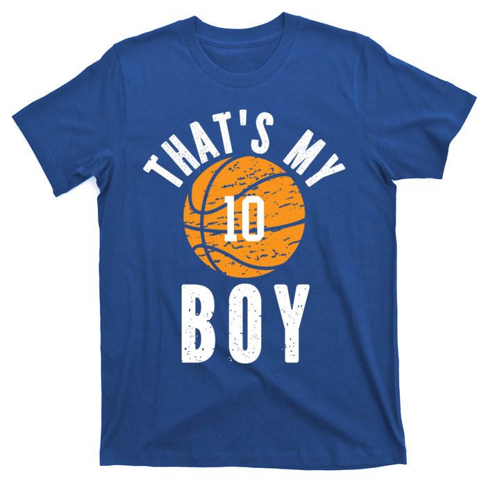 Thats My Jersey Number #10 Vintage Basketball Mom Dad Gift T-Shirt