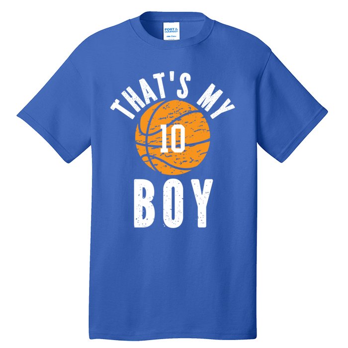 Thats My Jersey Number #10 Vintage Basketball Mom Dad Gift Tall T-Shirt