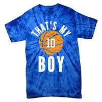 Thats My Jersey Number #10 Vintage Basketball Mom Dad Gift Tie-Dye T-Shirt