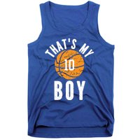 Thats My Jersey Number #10 Vintage Basketball Mom Dad Gift Tank Top