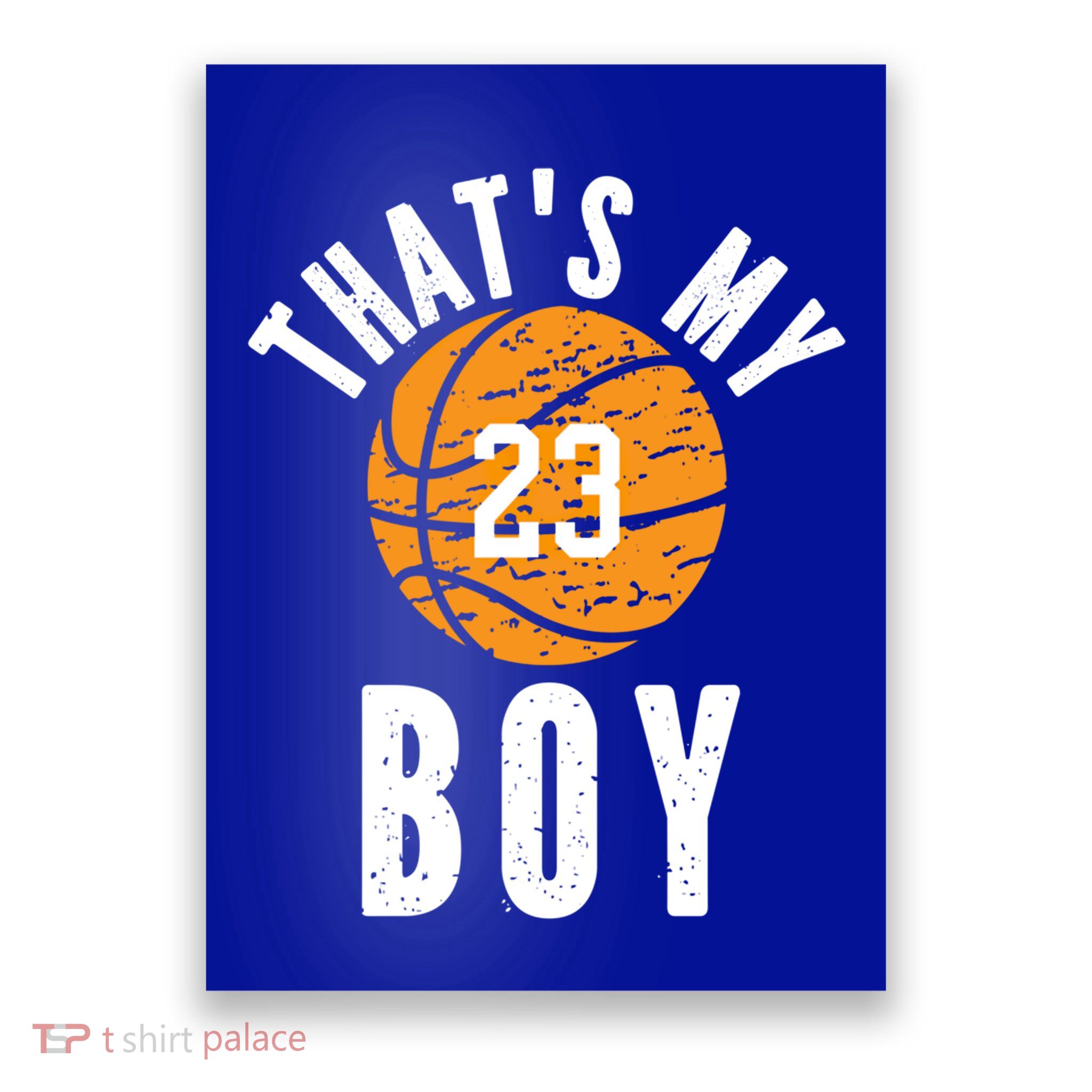 That's My Jersey Number #23 Vintage Basketball Mom Dad Gift Poster