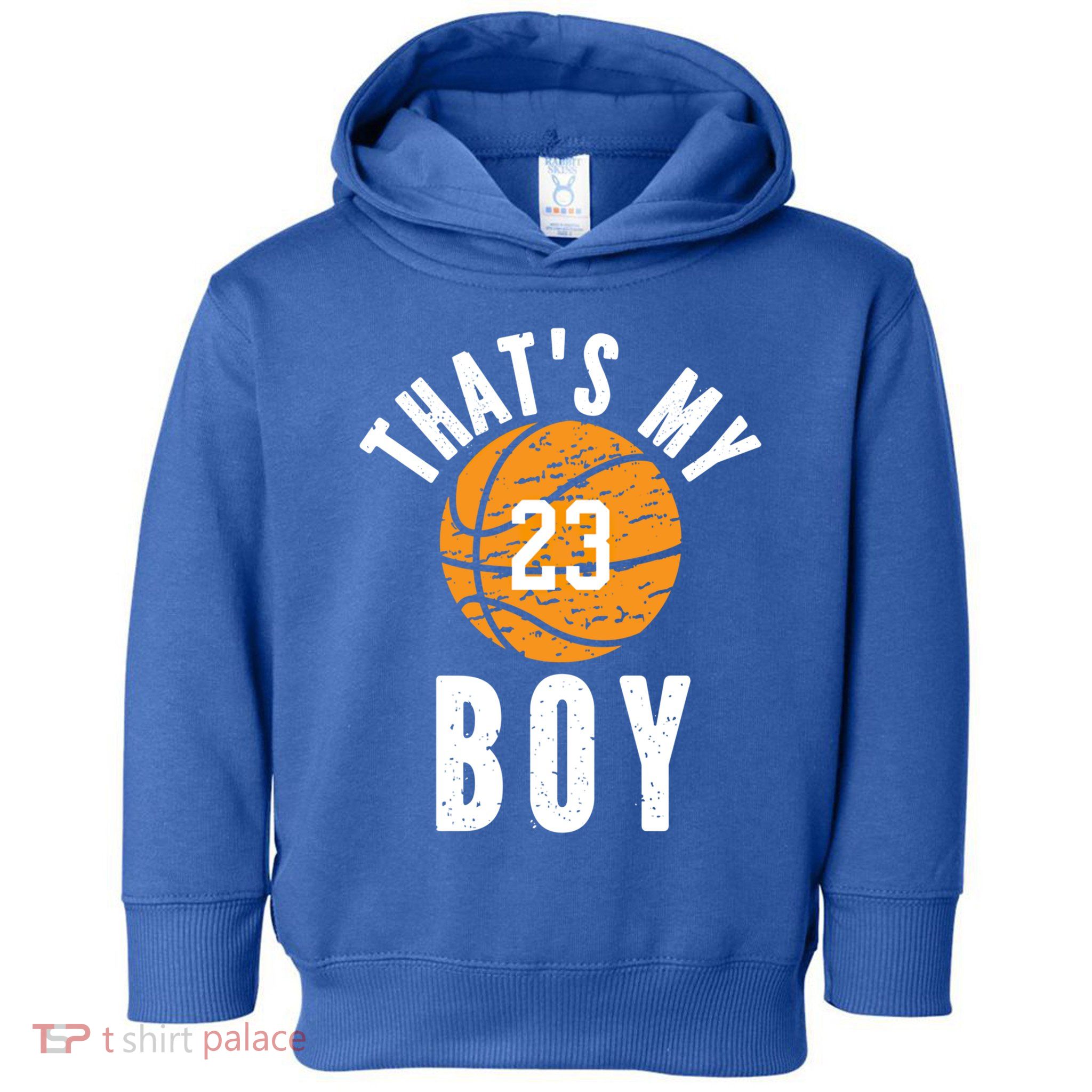 That's My Jersey Number #23 Vintage Basketball Mom Dad Gift Toddler Hoodie
