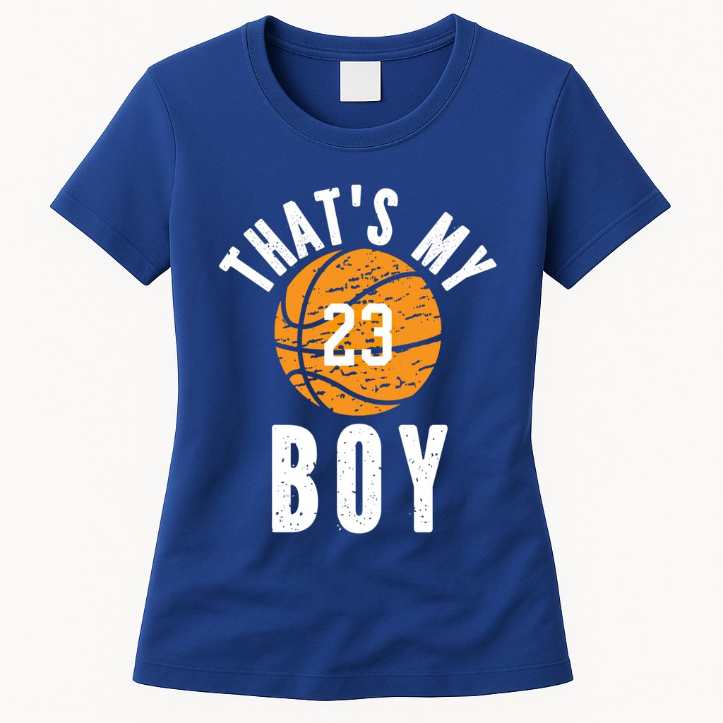 That's My Jersey Number #23 Vintage Basketball Mom Dad Gift Womens T-Shirt