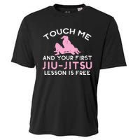 Touch Me Jiu Jitsu Lesson Free  Pink Martial Arts Gift Cooling Performance Crew T-Shirt