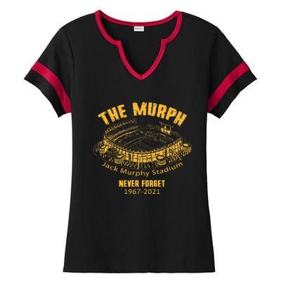 The Murph Jack Murphy Stadium San Diego Baseball Ladies Halftime Notch Neck Tee