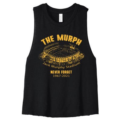 The Murph Jack Murphy Stadium San Diego Baseball Women's Racerback Cropped Tank