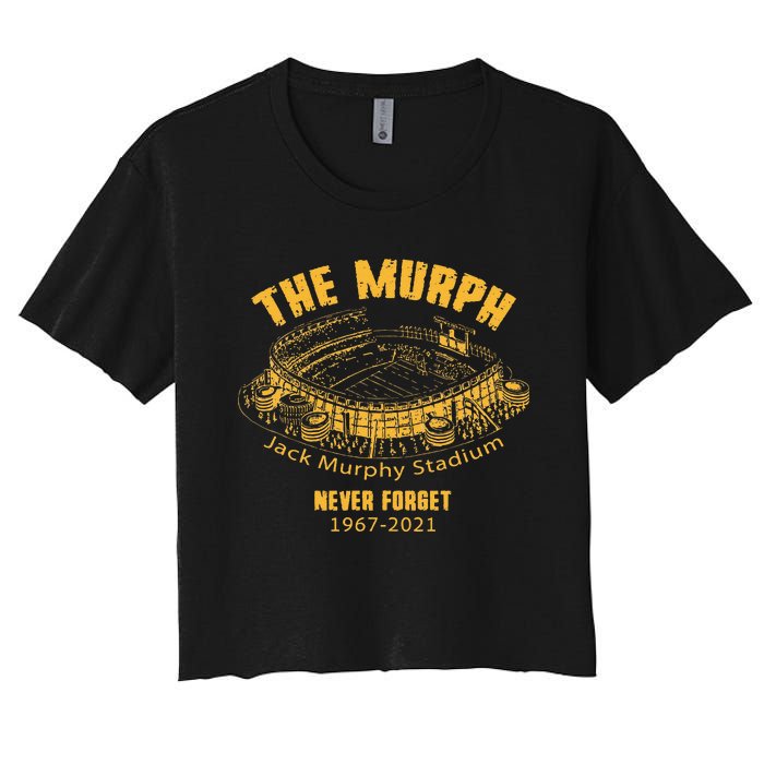 The Murph Jack Murphy Stadium San Diego Baseball Women's Crop Top Tee