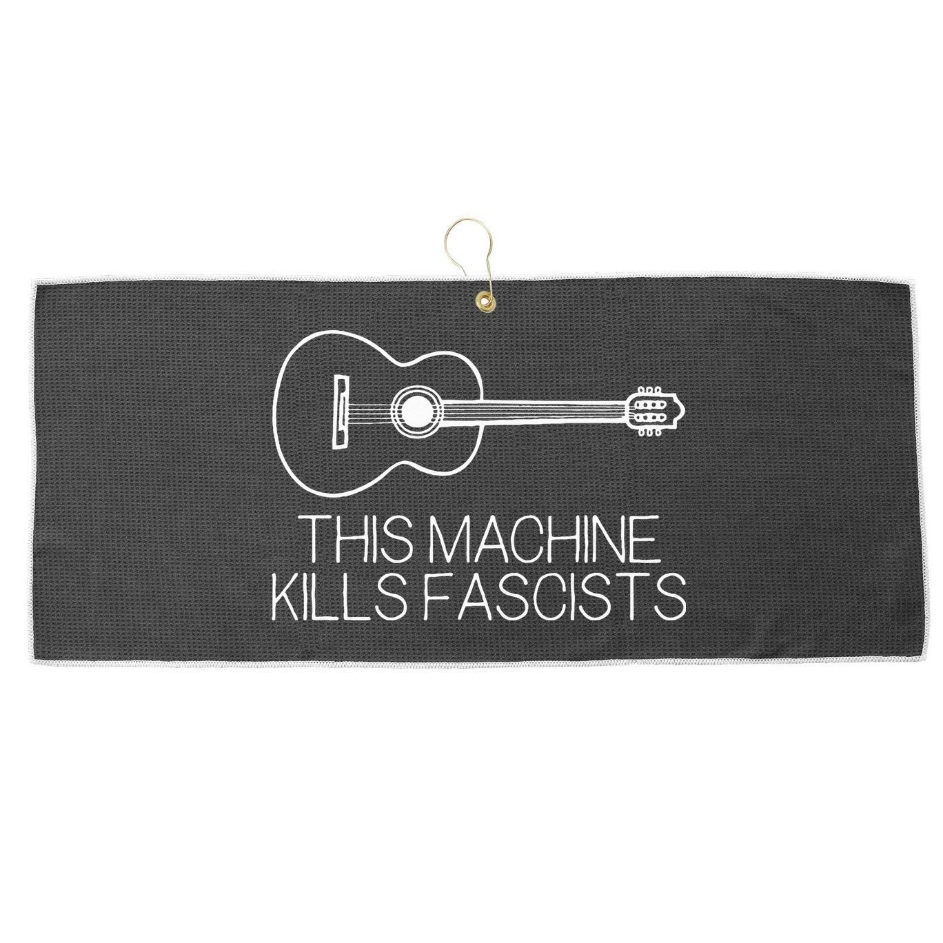 This Machine Kills Fascists Large Microfiber Waffle Golf Towel