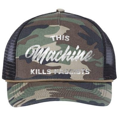 This Machine Kills Fascists Retro Rope Trucker Hat Cap