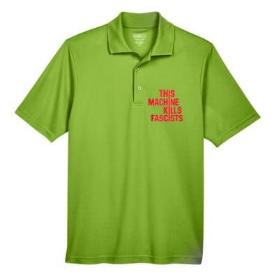 This Machine Kills Fascists Men's Origin Performance Pique Polo